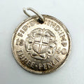 Vintage Silver 1940 Three Pence Coin Charm