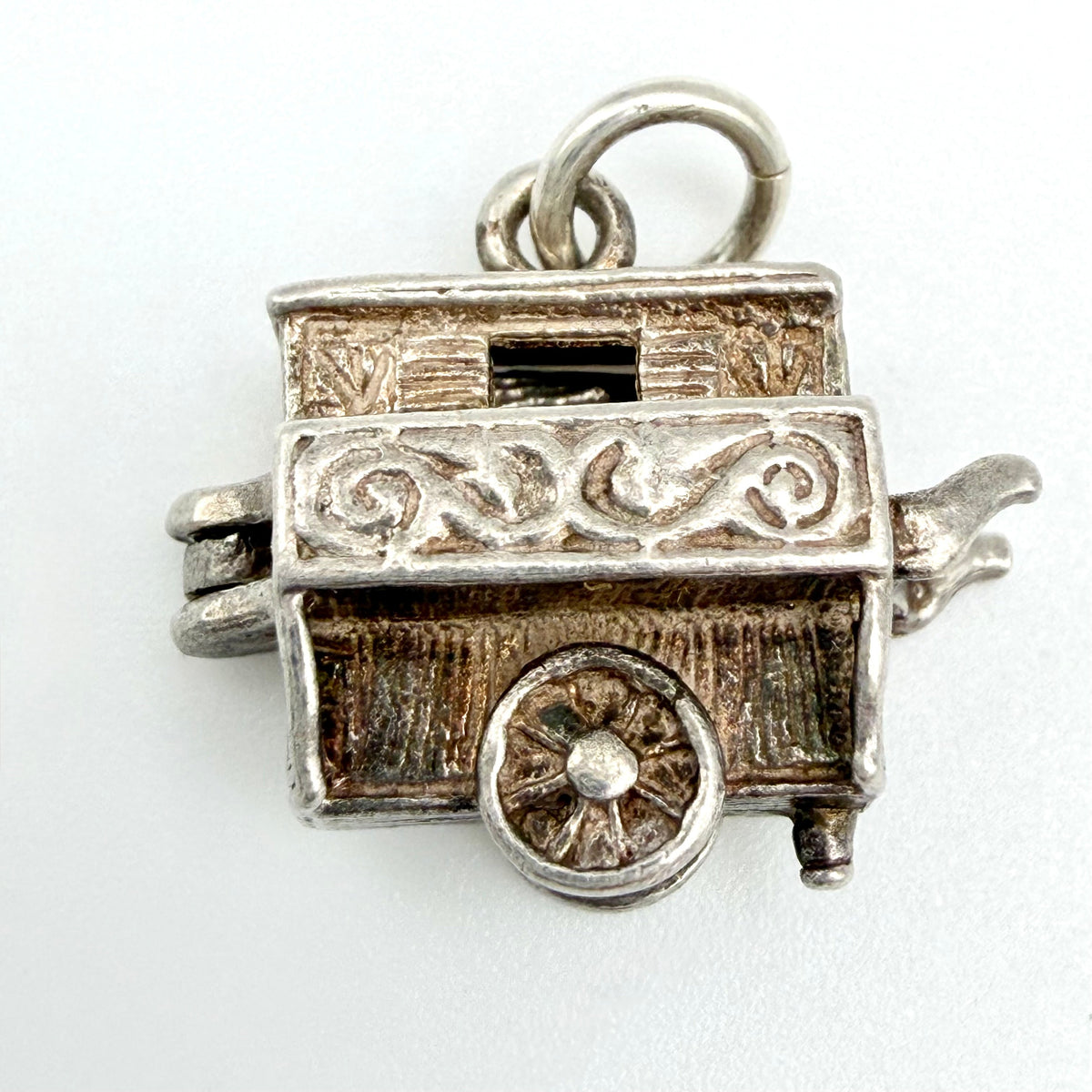 Vintage 925 Sterling Silver Organ Grinder Charm - Pats Silver