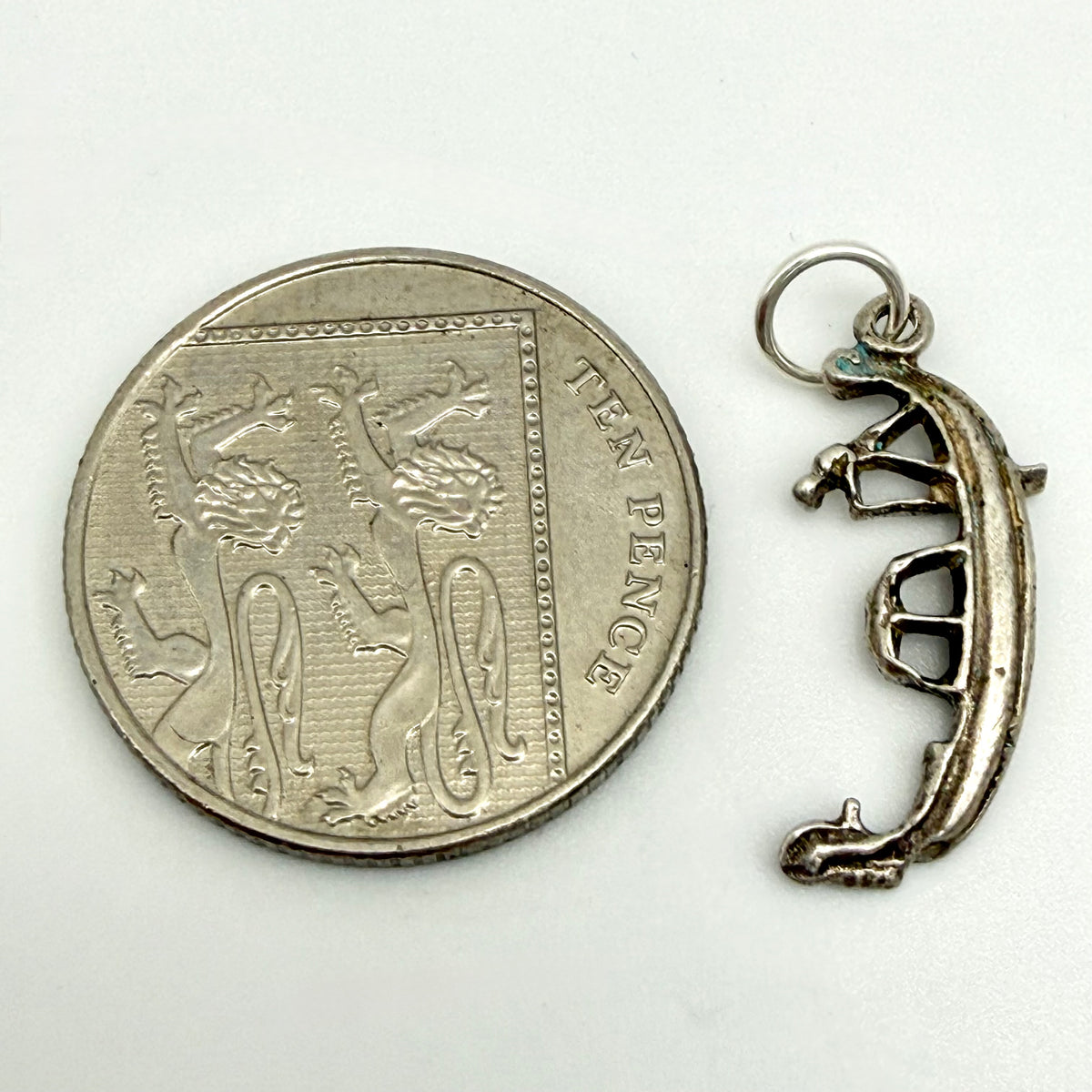 Vintage 800 Silver Venetian Gondola Charm