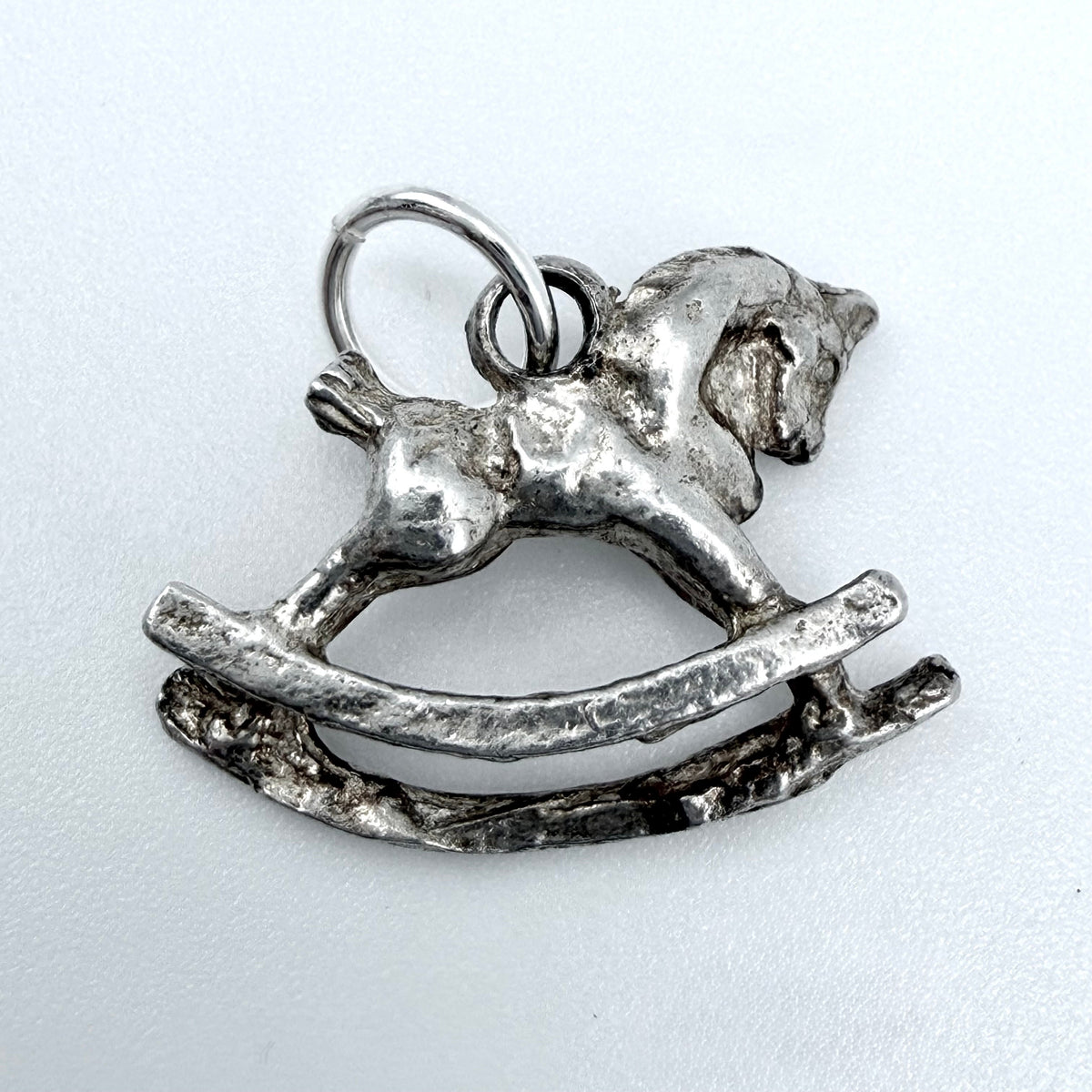 Vintage 925 Sterling Silver Rocking Horse Charm