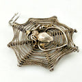 Vintage Sterling Silver Spider Cobweb Charm