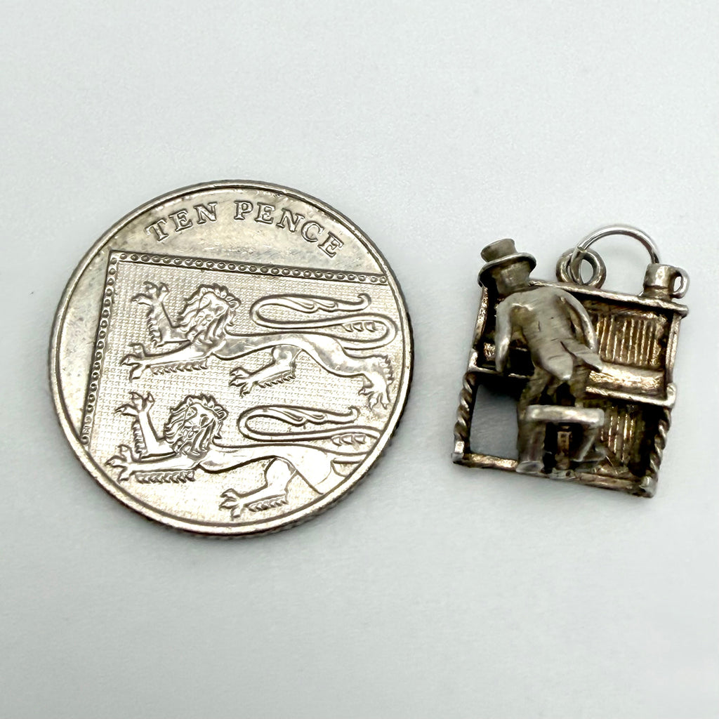 Vintage Sterling Silver Pianist Charm