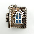 Vintage Sterling Silver Holy Bible Book Charm