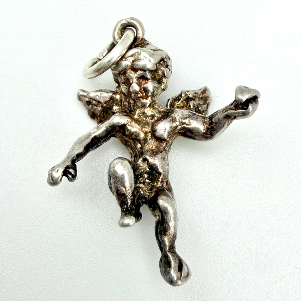 Vintage 925 Sterling Silver Cherub Charm - Pats Silver