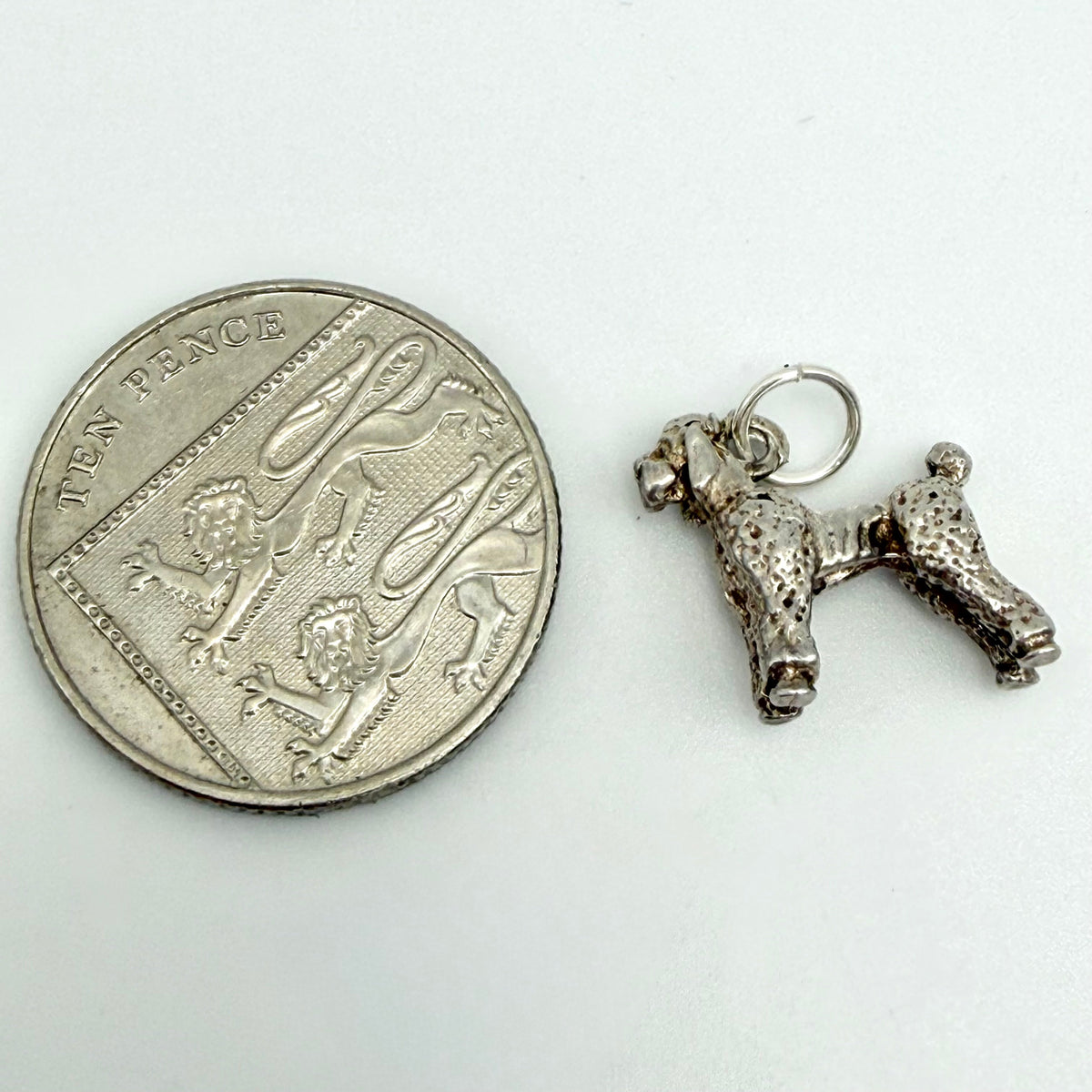 Vintage Sterling Silver Poodle Dog Charm
