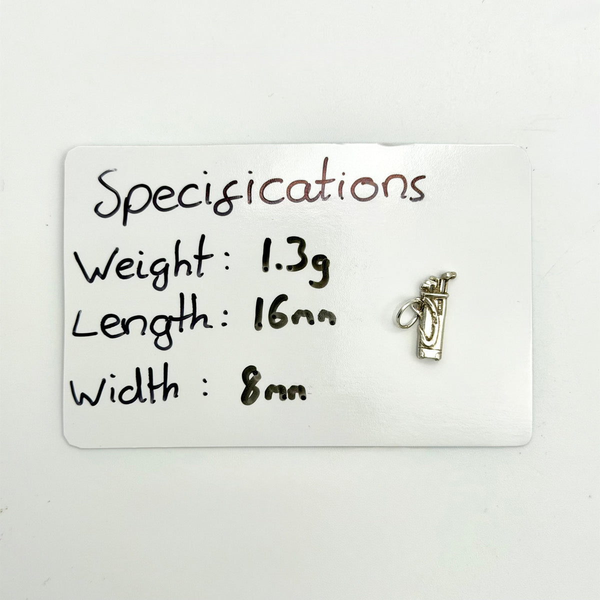 Vintage 925 Sterling Silver Golf Bag Clubs Set Charm