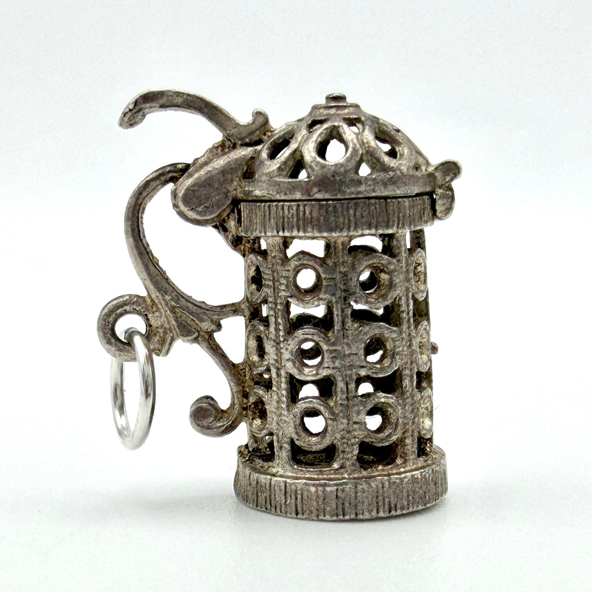 Vintage Sterling Silver Ornate Tankard Charm