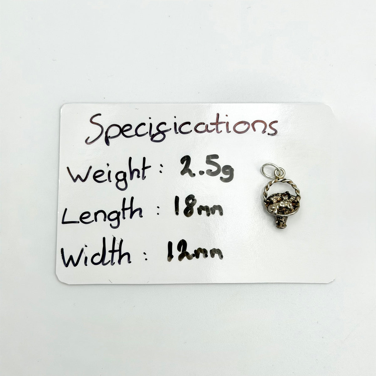 Vintage 925 Sterling Silver Flower Basket Charm