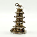 Vintage Sterling Silver Asian Pagoda Monk Charm
