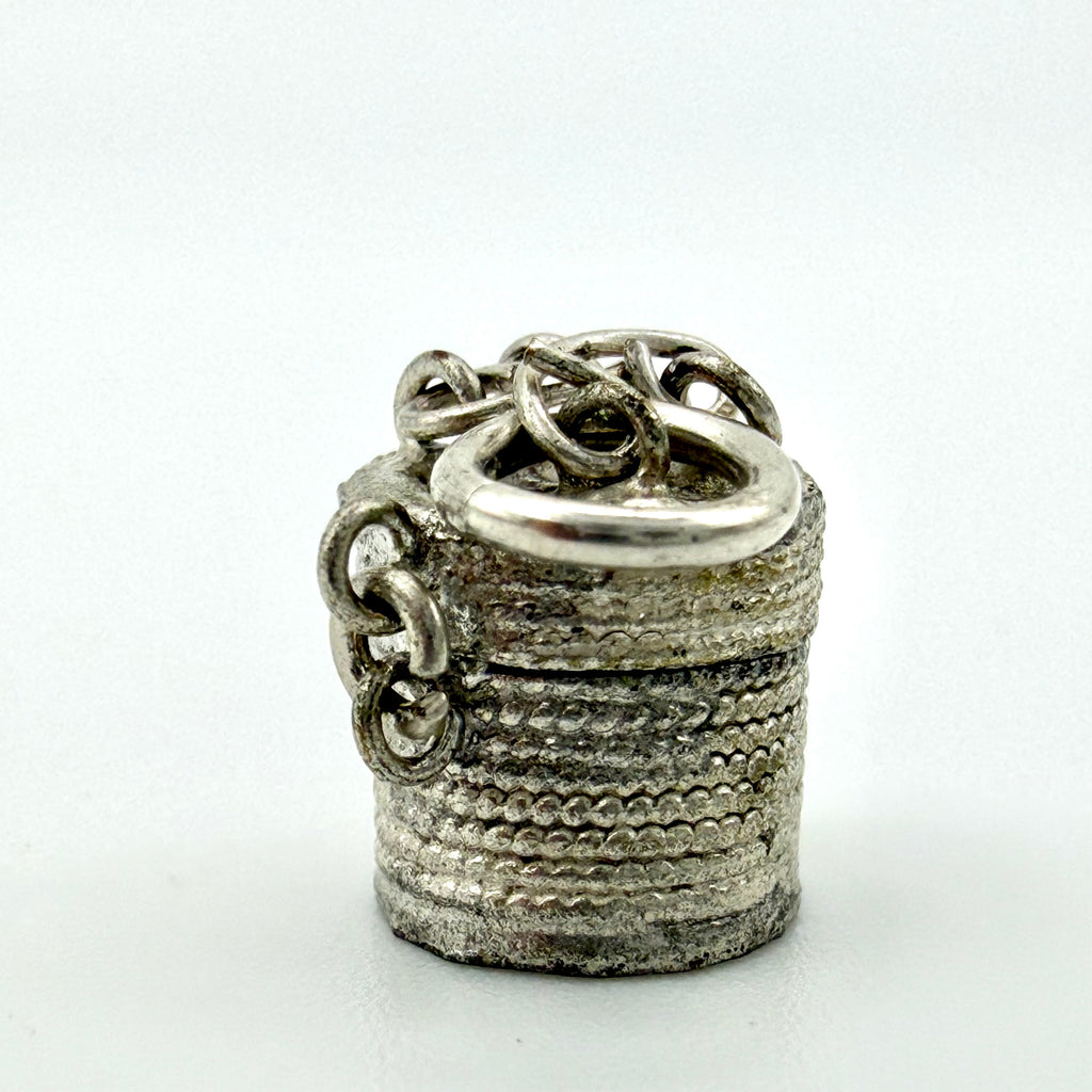 Vintage 925 Sterling Silver Dustbin Bin Charm - Pats Silver