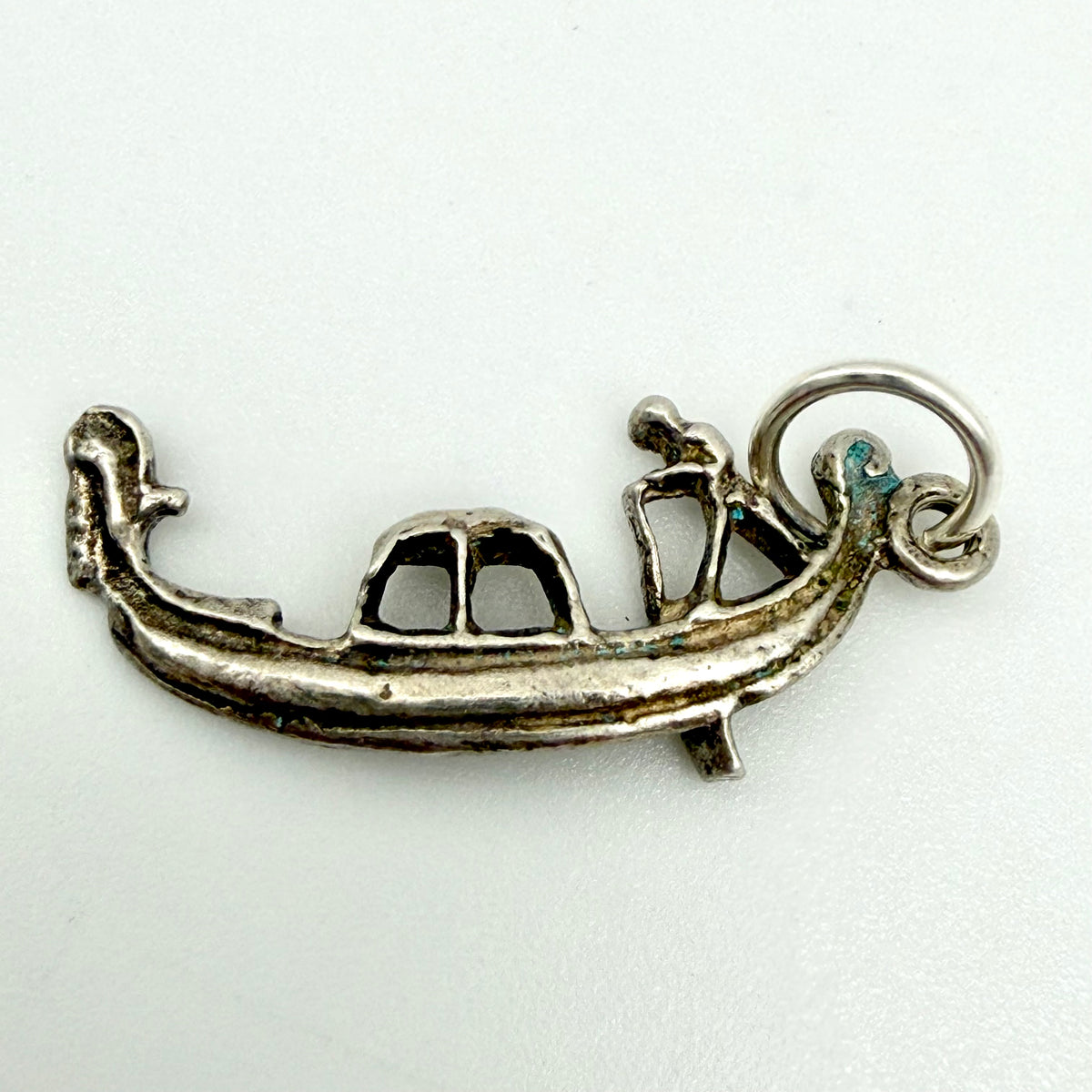 Vintage 800 Silver Venetian Gondola Charm