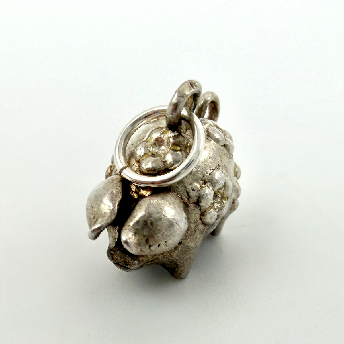 Vintage Sterling Silver Pig Charm