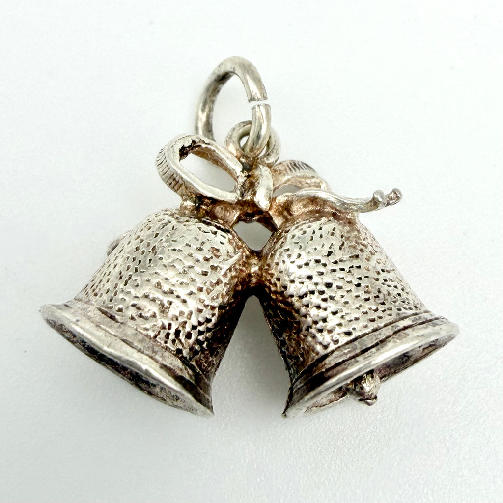 Vintage 925 Sterling Silver Bells Charm - Pats Silver