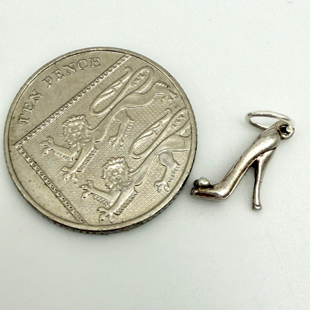 Vintage Sterling Silver Stiletto High Heel Shoe Charm