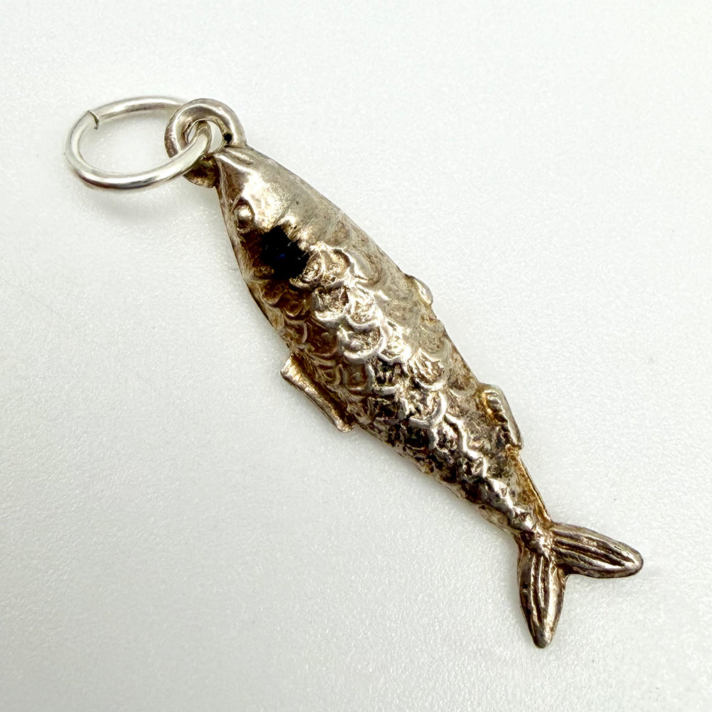 Vintage 925 Sterling Silver Fish Charm