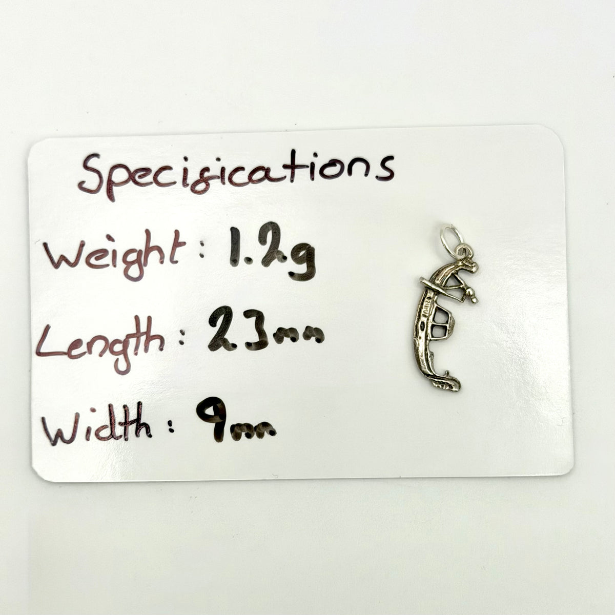 Vintage 800 Silver Venetian Gondola Charm
