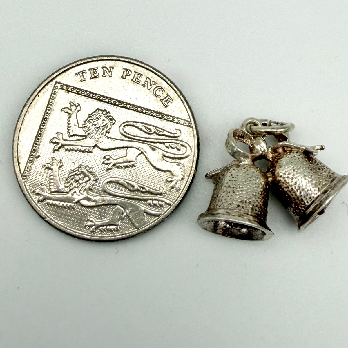Vintage 925 Sterling Silver Bells Charm - Pats Silver