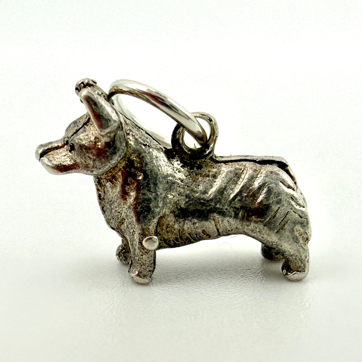 Vintage Sterling Silver Corgi Dog Charm