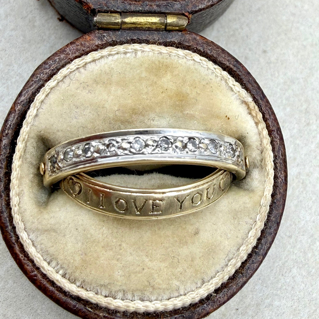 9ct Yellow Gold & 0.1ct Diamond I Love You Ring