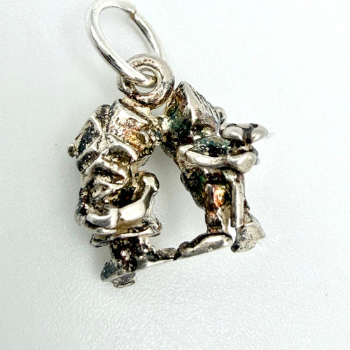 Vintage 925 Sterling Silver Boy Girl Sweethearts Charm