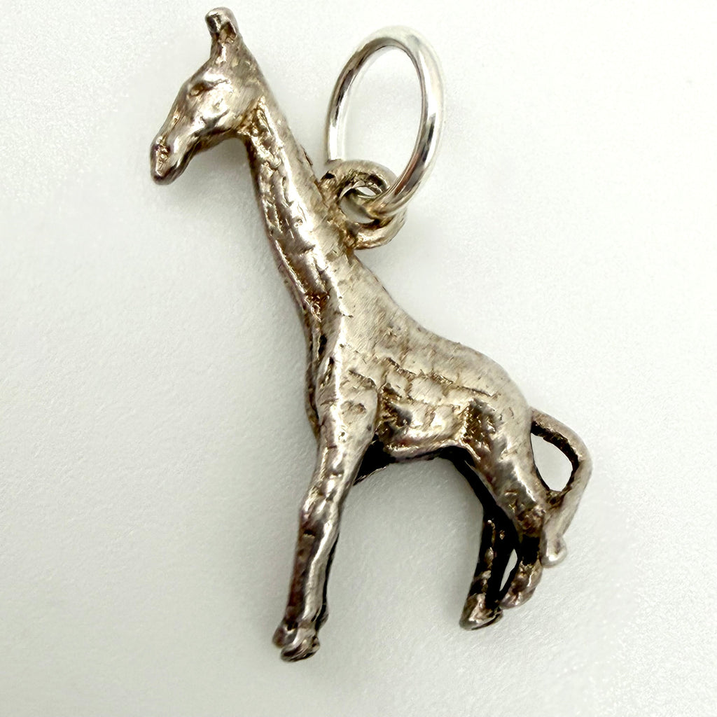 Vintage Sterling Silver Giraffe Charm