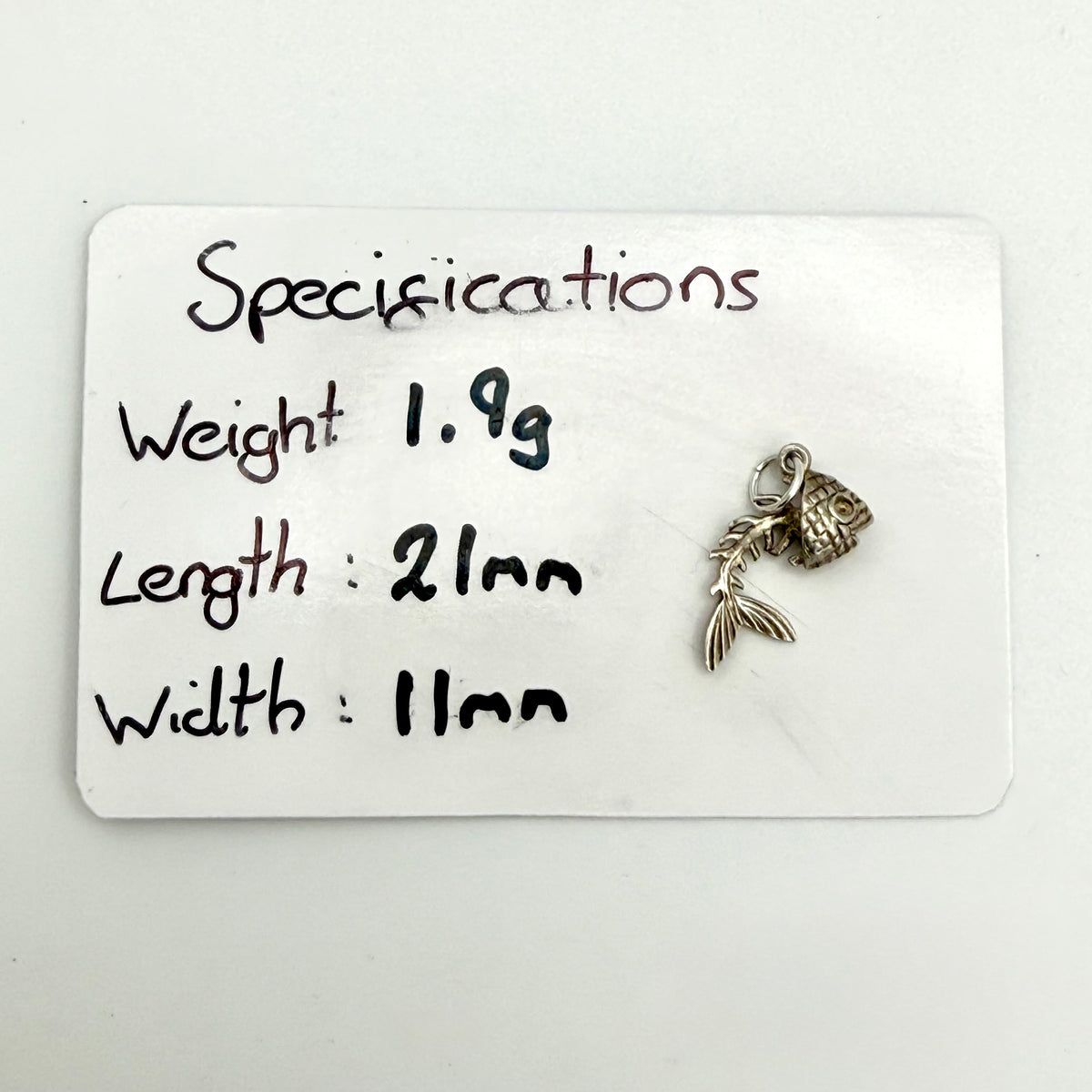 Vintage Sterling Silver Fish Skeleton Charm
