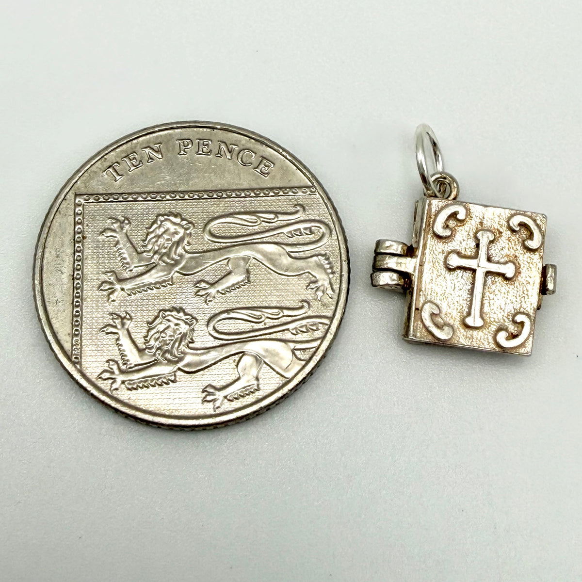 Vintage 925 Sterling Silver Bible Charm