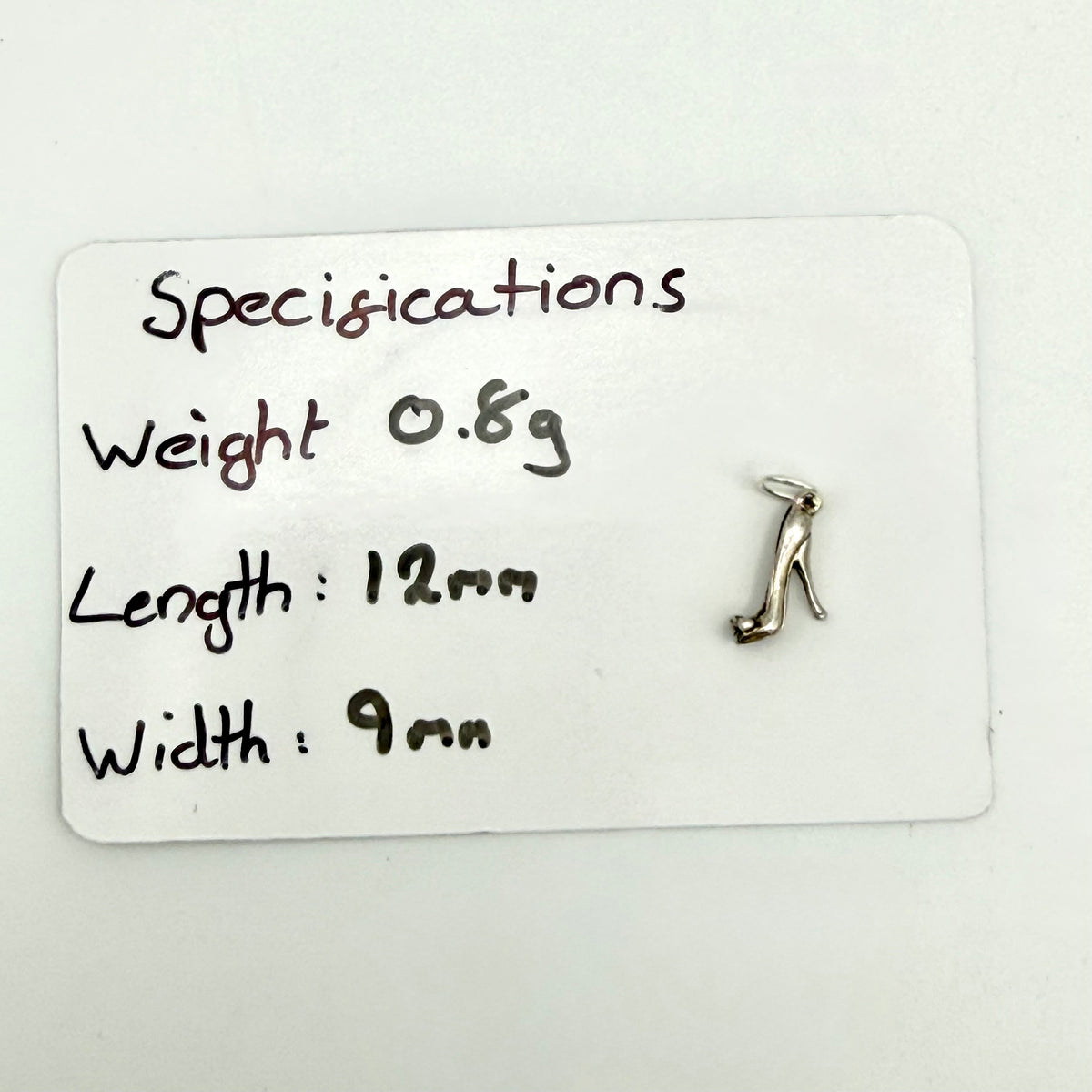 Vintage Sterling Silver Stiletto High Heel Shoe Charm