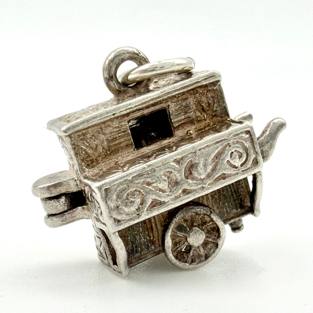 Vintage 925 Sterling Silver Organ Grinder Charm - Pats Silver
