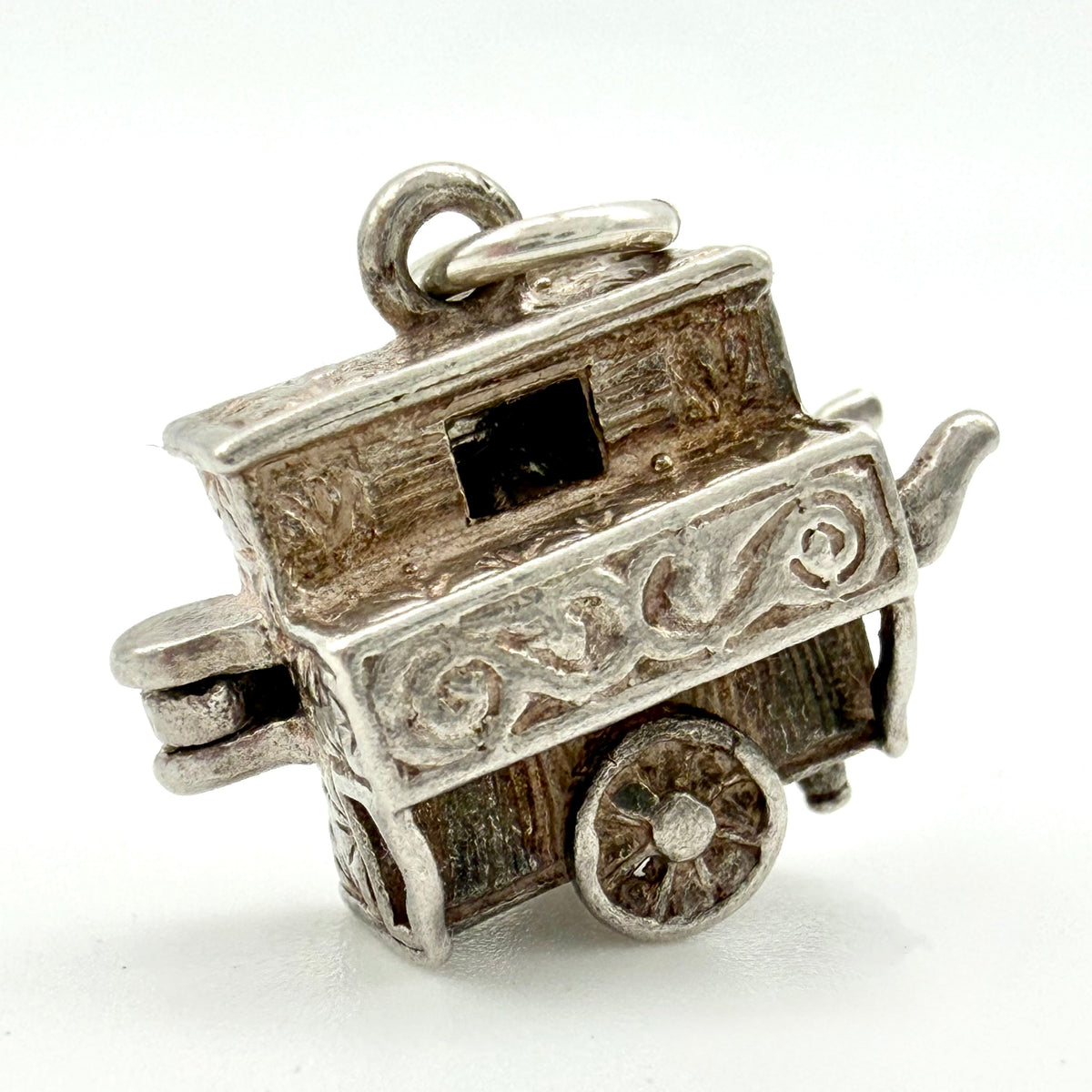 Vintage 925 Sterling Silver Organ Grinder Charm - Pats Silver