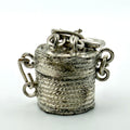 Vintage 925 Sterling Silver Dustbin Bin Charm - Pats Silver