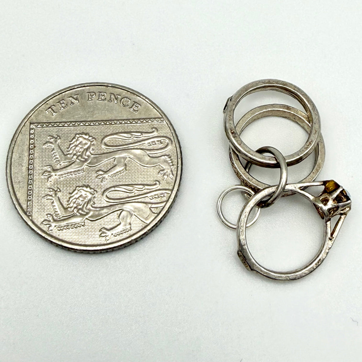 Vintage 925 Sterling Silver Rings Charm