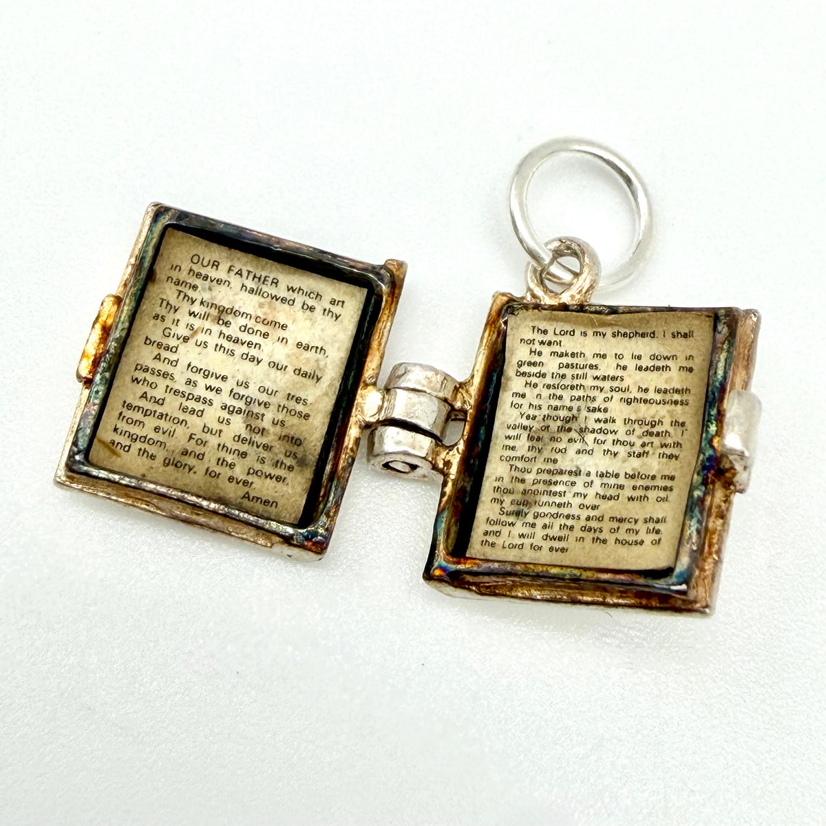 Vintage 925 Sterling Silver Bible Charm