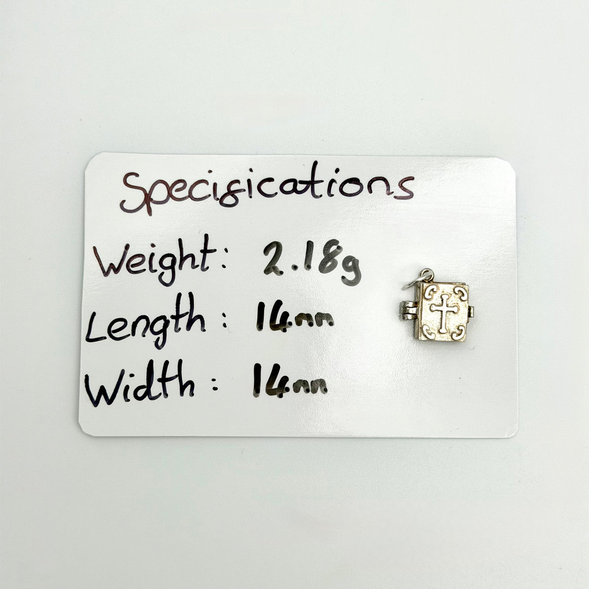 Vintage 925 Sterling Silver Bible Charm