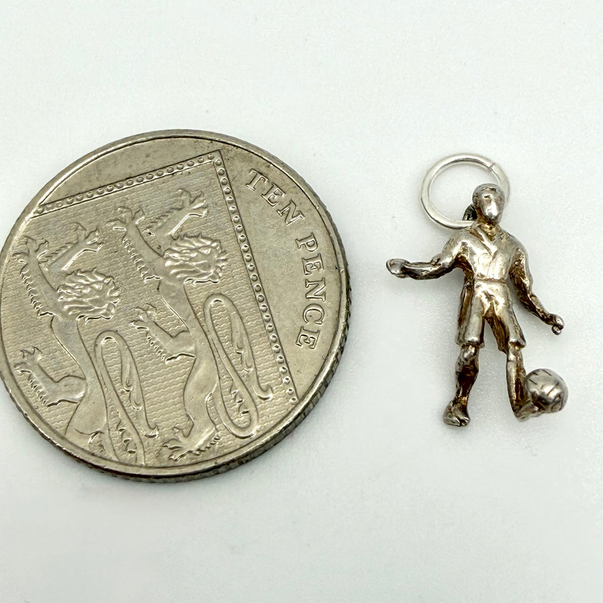 Vintage Sterling Silver Footballer Charm