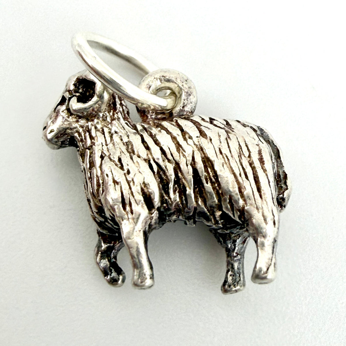 Vintage Sterling Silver Ram Sheep Charm
