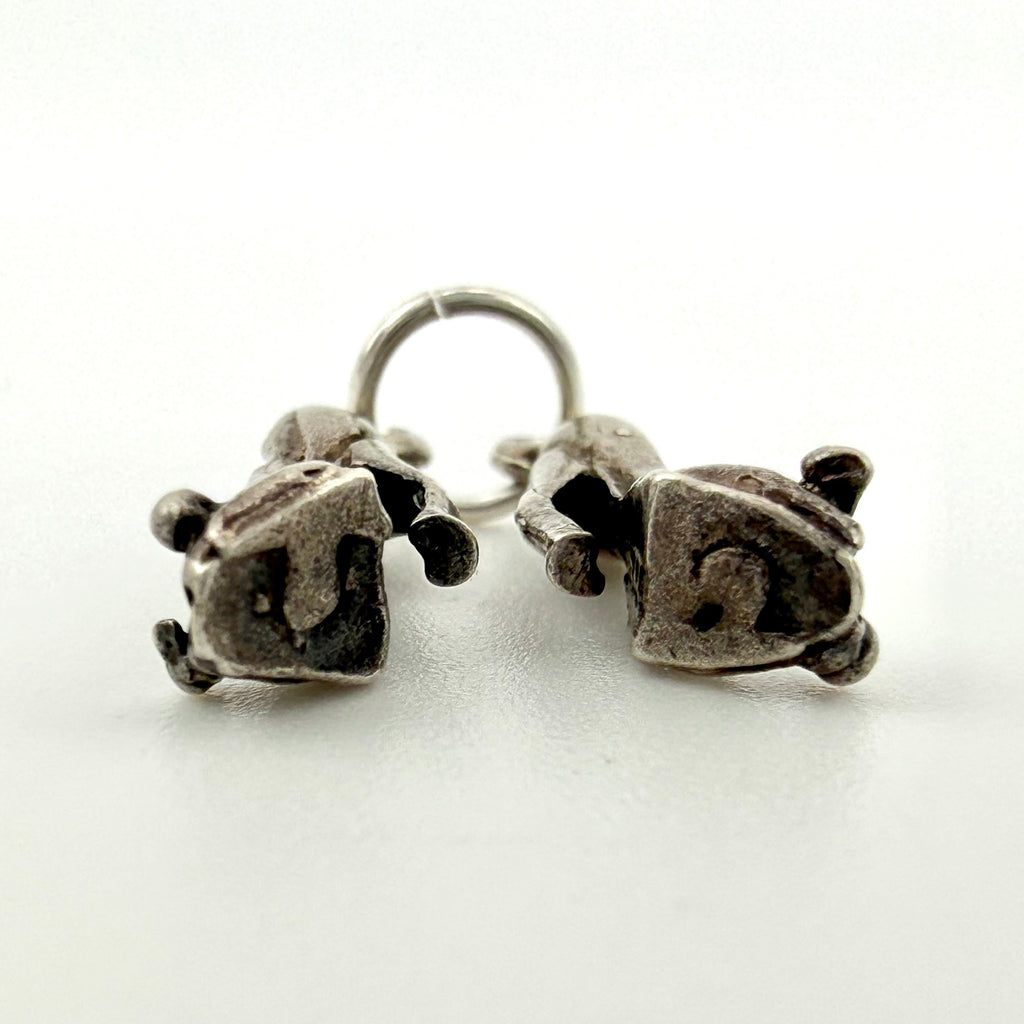 Vintage 925 Sterling Silver Pair of High Heel Stiletto Shoes Charm