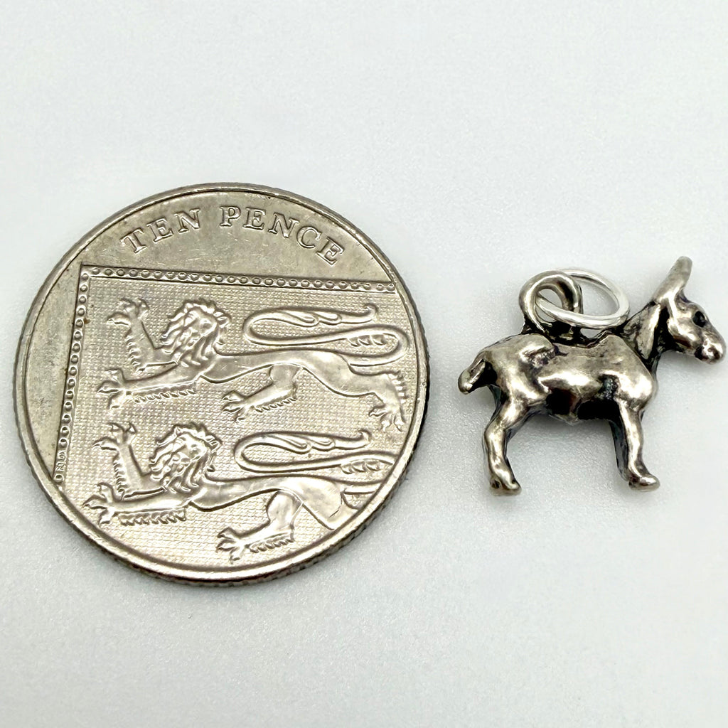 Vintage 925 Sterling Silver Donkey Charm