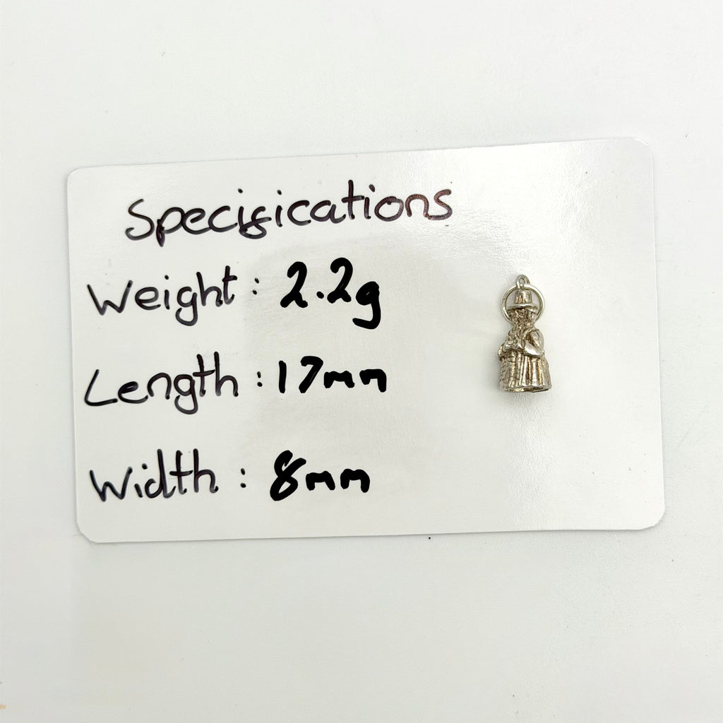 Vintage Sterling Silver Welsh Lady Charm
