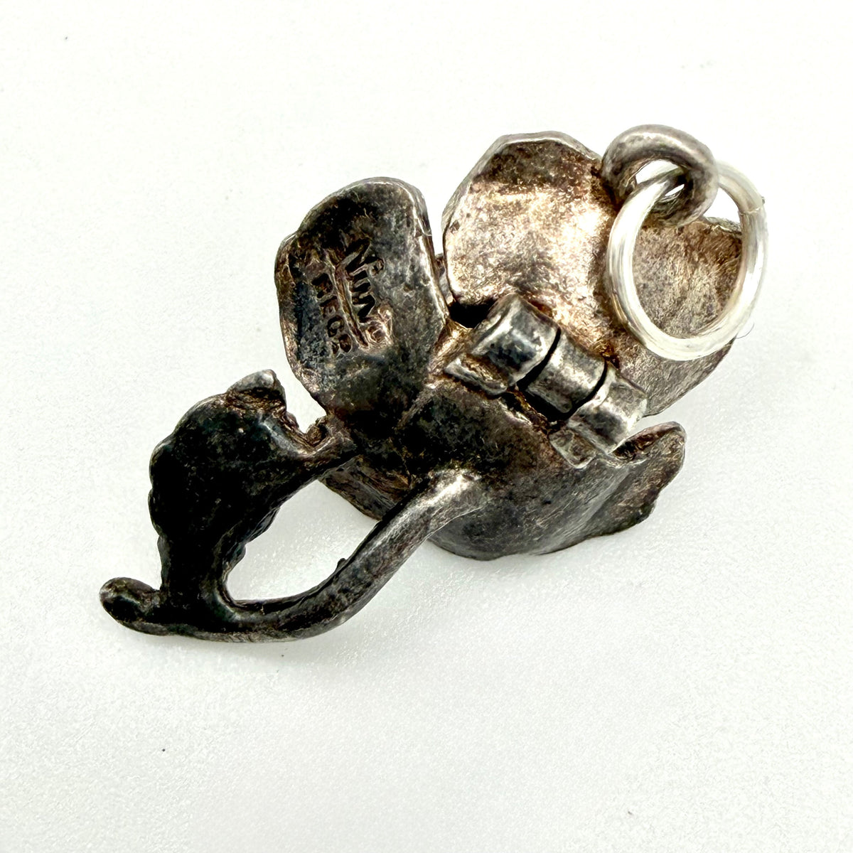 Vintage Sterling Silver articulated rose charm