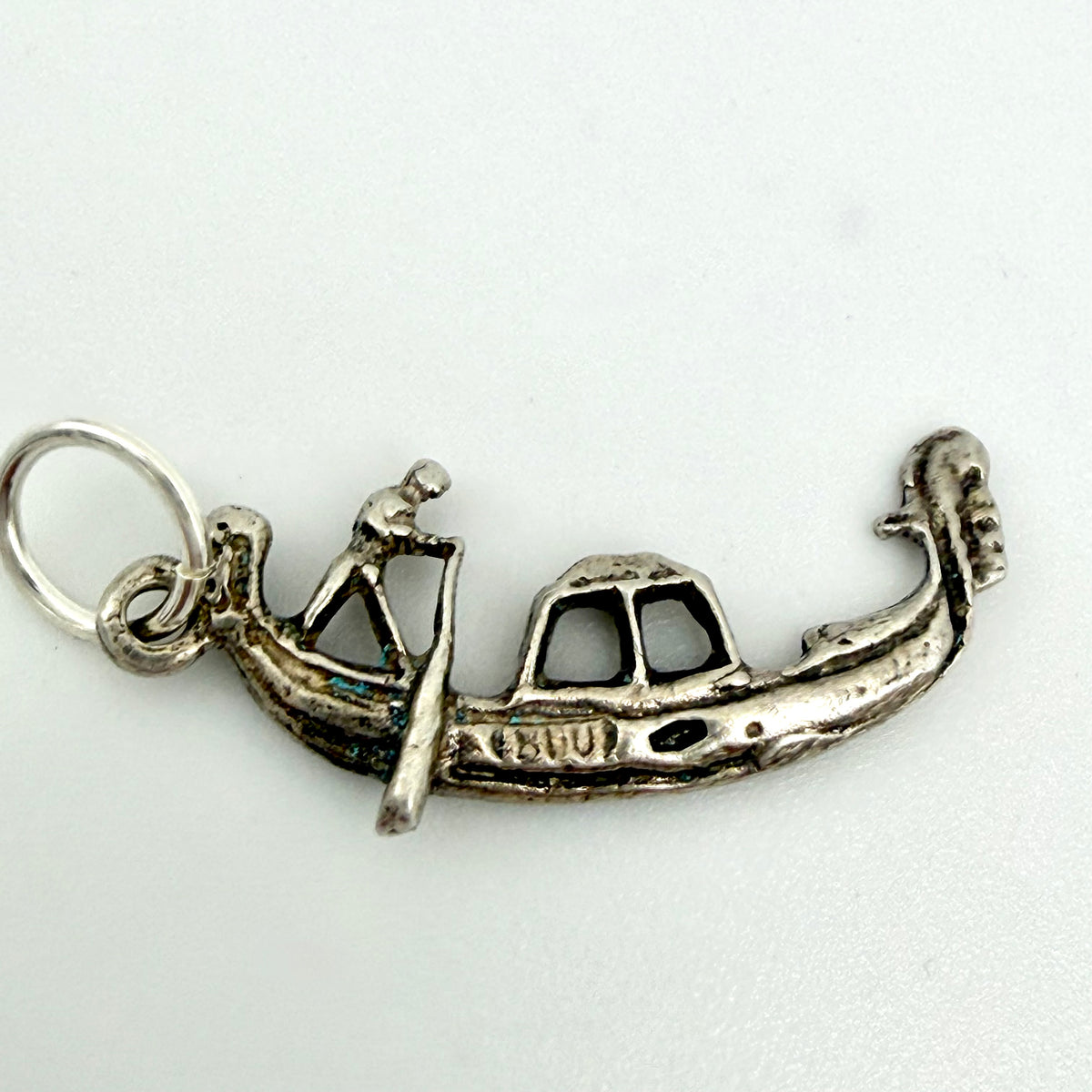Vintage 800 Silver Venetian Gondola Charm