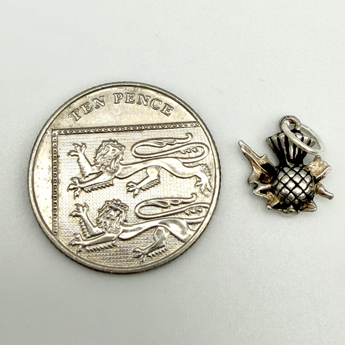 Vintage 925 Sterling Silver Scottish Thistle Charm