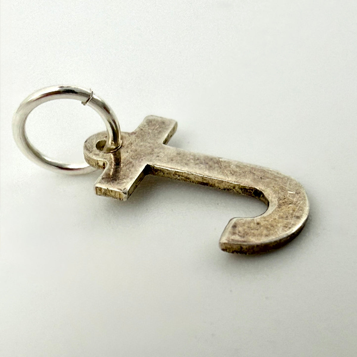Vintage Sterling Silver Letter J Charm