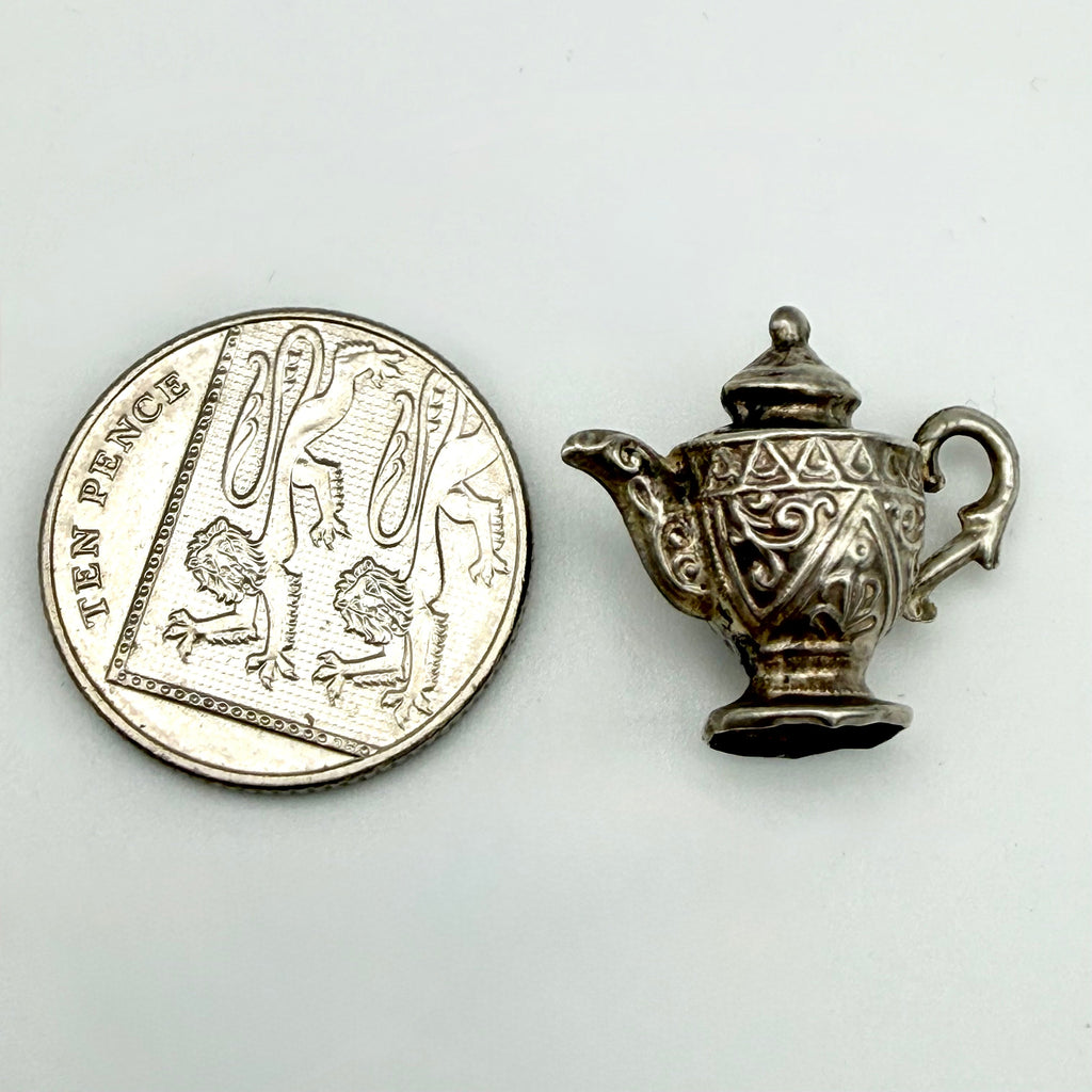 Vintage 925 Sterling Silver Teapot Charm - Pats Silver