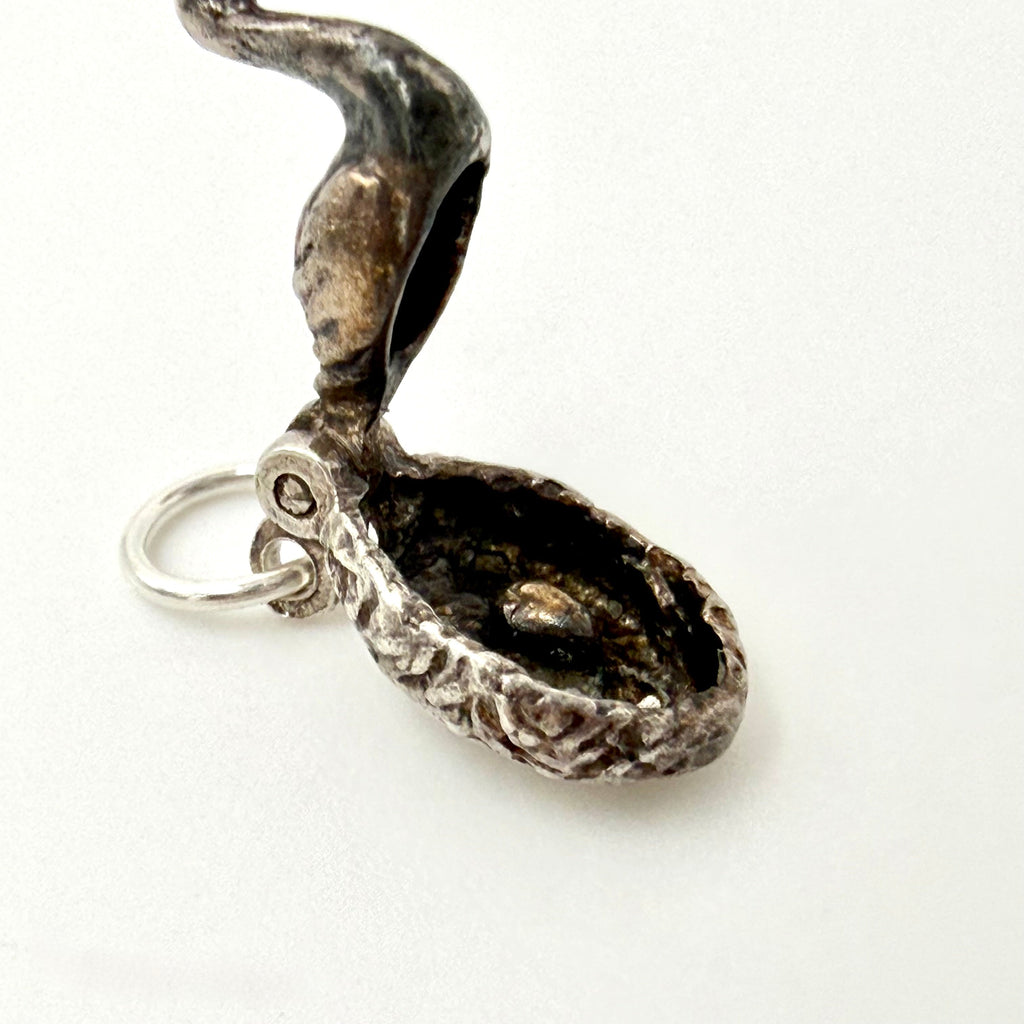 Vintage Sterling Silver “The Golden Egg” Goose Charm
