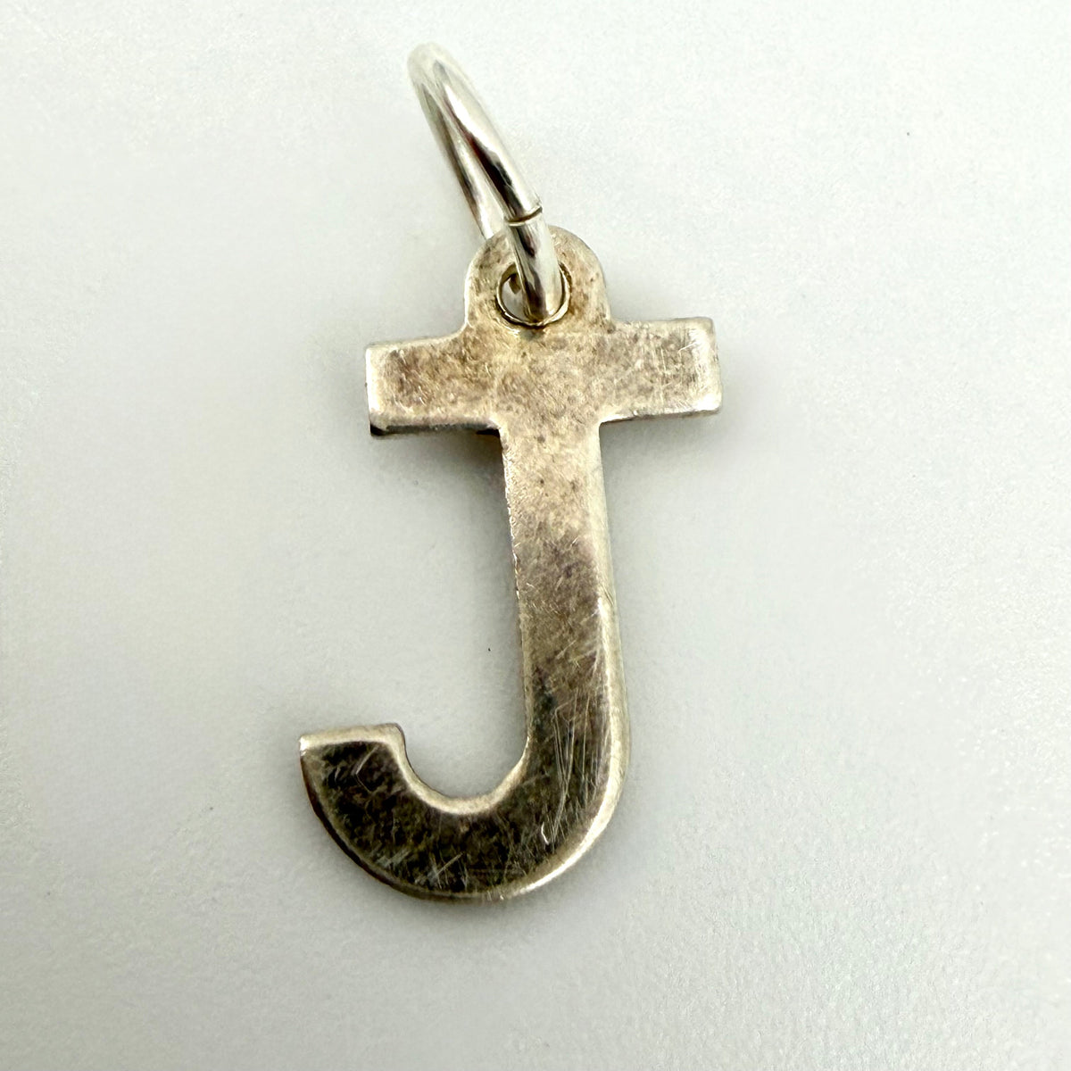 Vintage Sterling Silver Letter J Charm