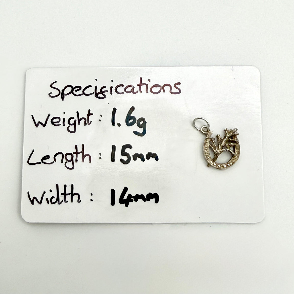 Vintage Sterling Silver Lucky Heather Horseshoe Charm