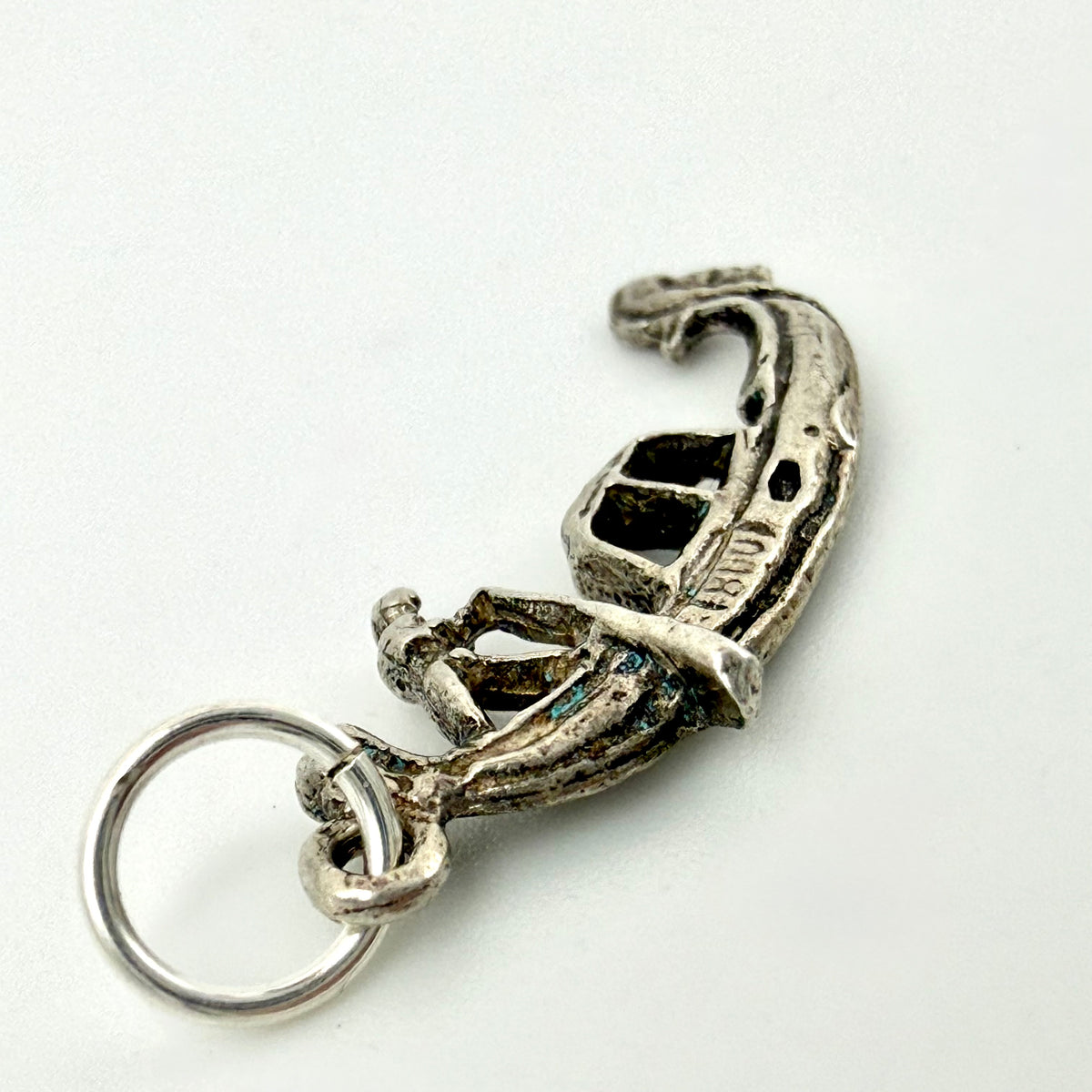 Vintage 800 Silver Venetian Gondola Charm