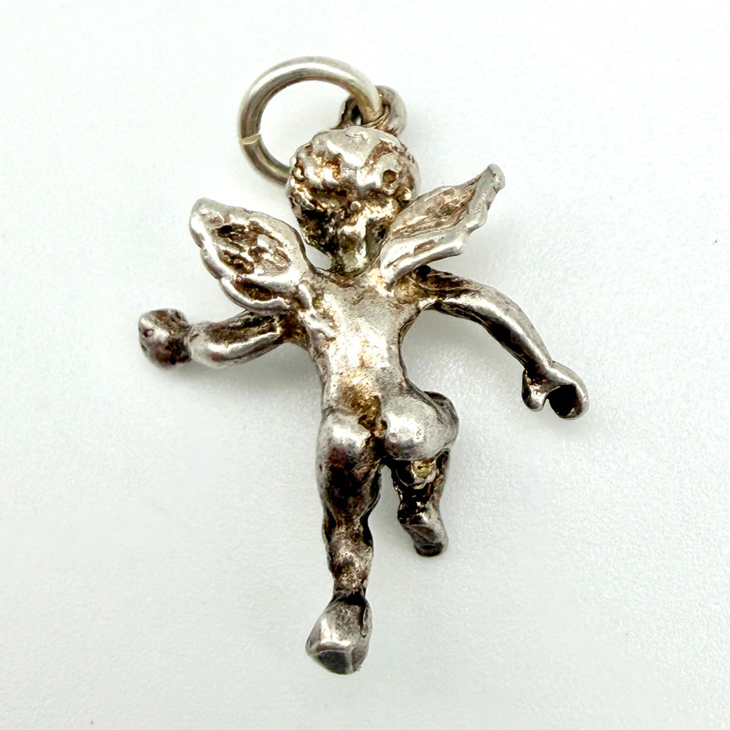 Vintage 925 Sterling Silver Cherub Charm - Pats Silver