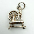 Vintage 925 Sterling Silver Spinning Wheel Charm - Pats Silver